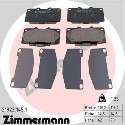 Brake Pad Set, disc brake 21922.145.1