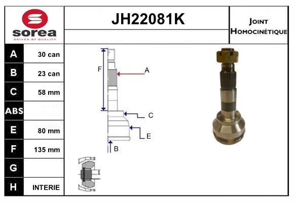 KIT CV JOINT AVEC KR006 - LEONE 2