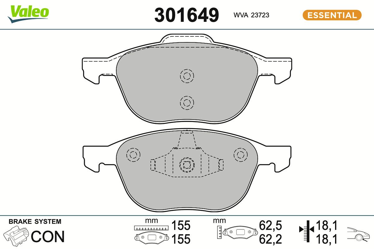 Bremsbelagsatz, Scheibenbremse