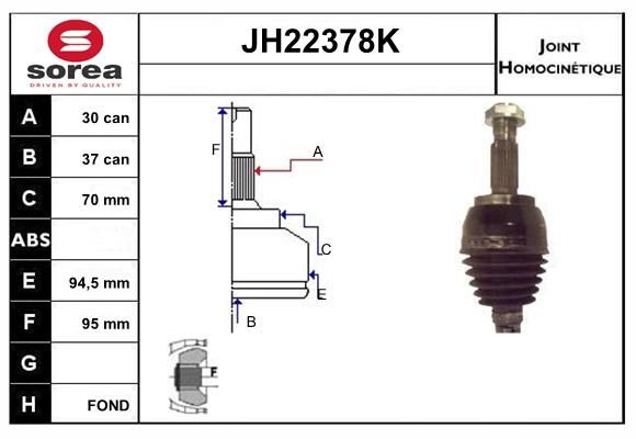 KIT CV JOINT AVEC KR129 - VITO 2003