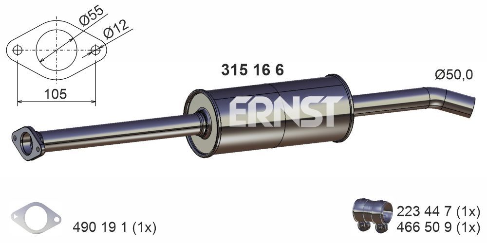 ERNST 315166 - Vorschalld&auml;mpfer