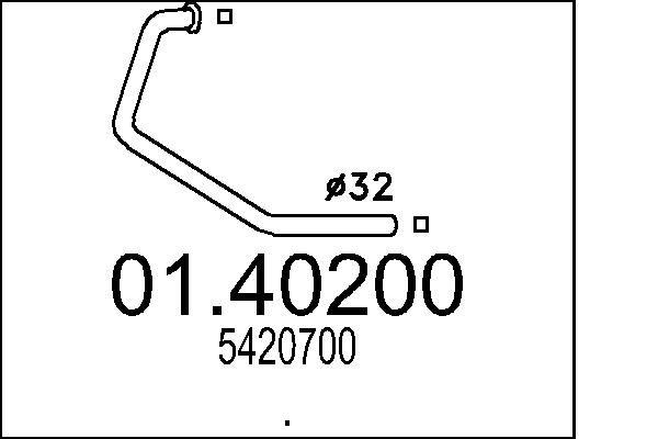01.40200 MTS kipufogócső