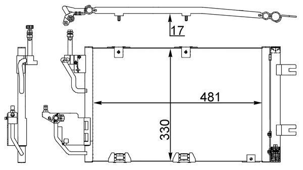 MAHLE AC 400 000S - Kondensator, Klimaanlage