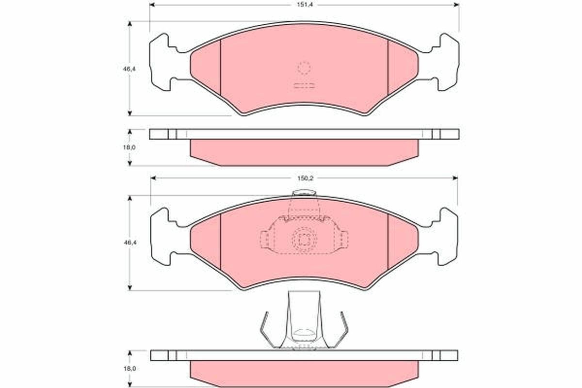 Brake Pad Set, disc brake GDB1222