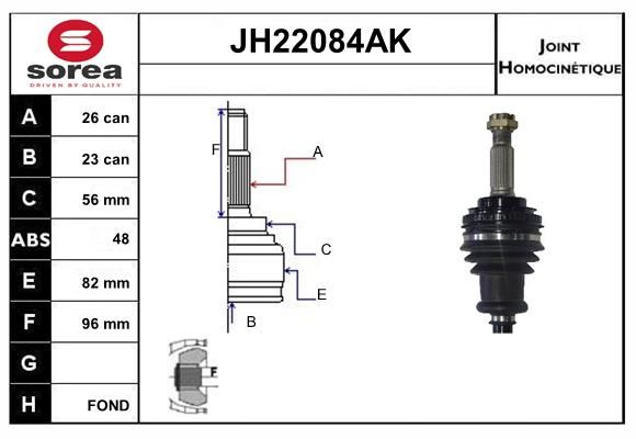 KIT CV JOINT AVEC KR078 - TOYOTA