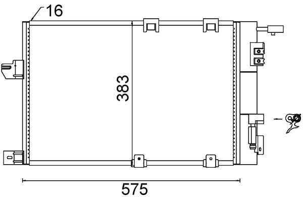 Condenser, air conditioning AC 339 000S