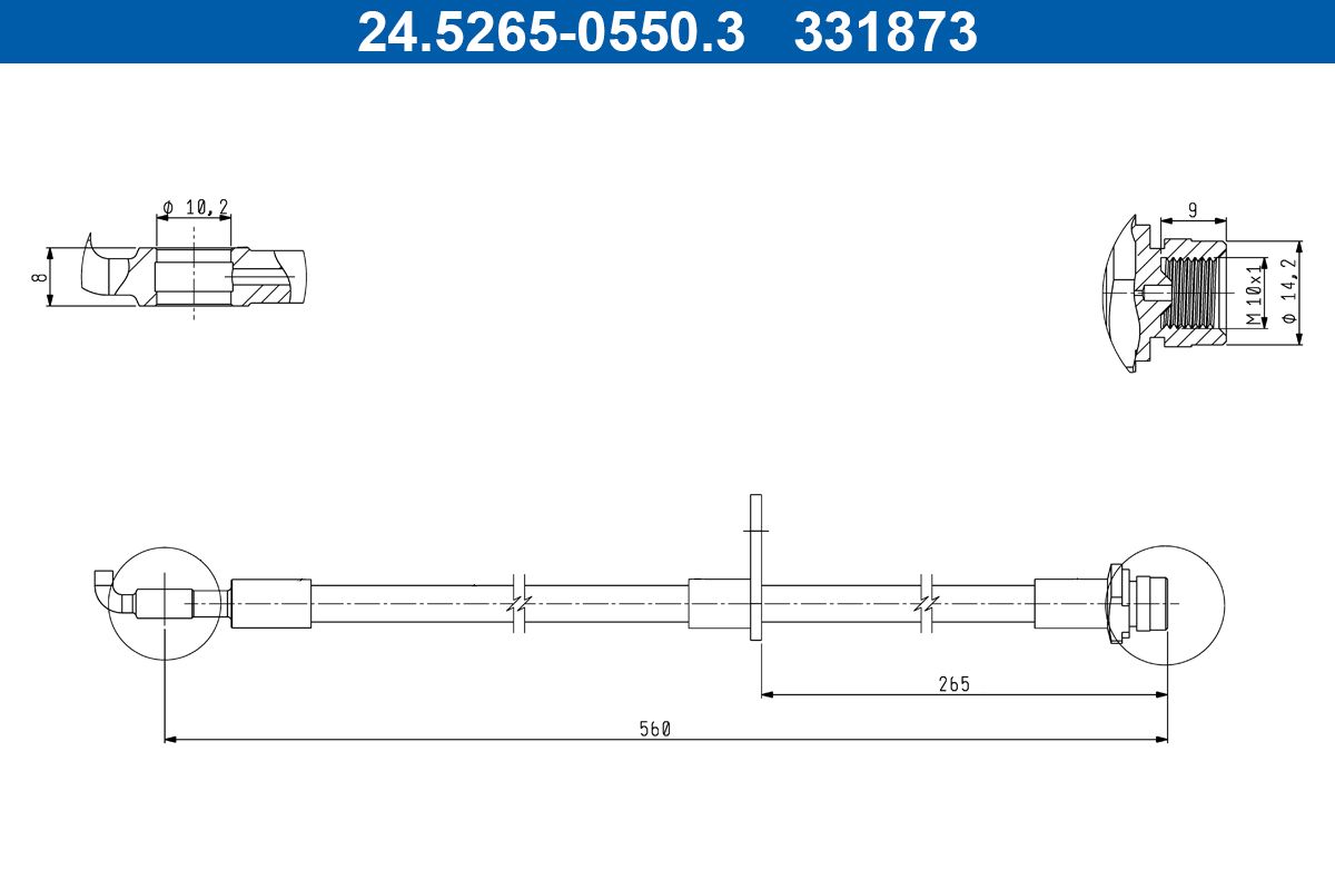 Ate 24.5265-0550.3 Bremsschlauch