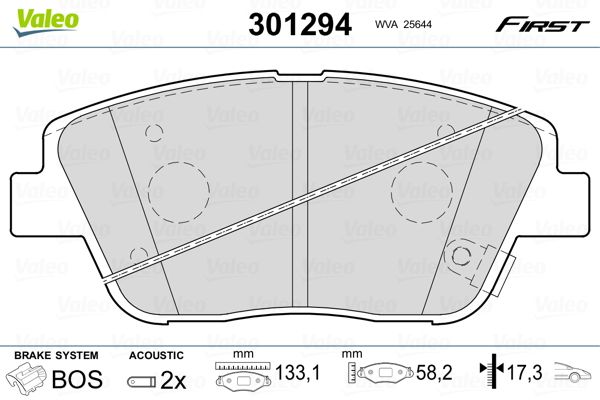 Brake Pad Set, disc brake 301294