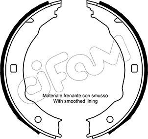 Brake Shoe Set, parking brake 153-330