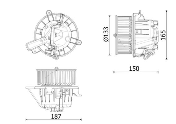 Interior Blower AB 332 000P