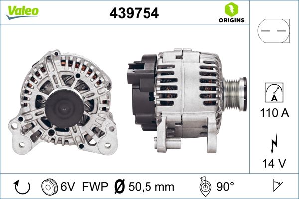 439754 VALEO VALEO ORIGINS NEW OE TECHNOLOGY generátor