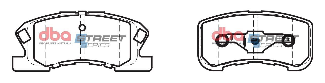 DBA SS STREET SERIES BRAKE PADS [ Diahatsu 1998 - 2005 F ] - TecDoc Only