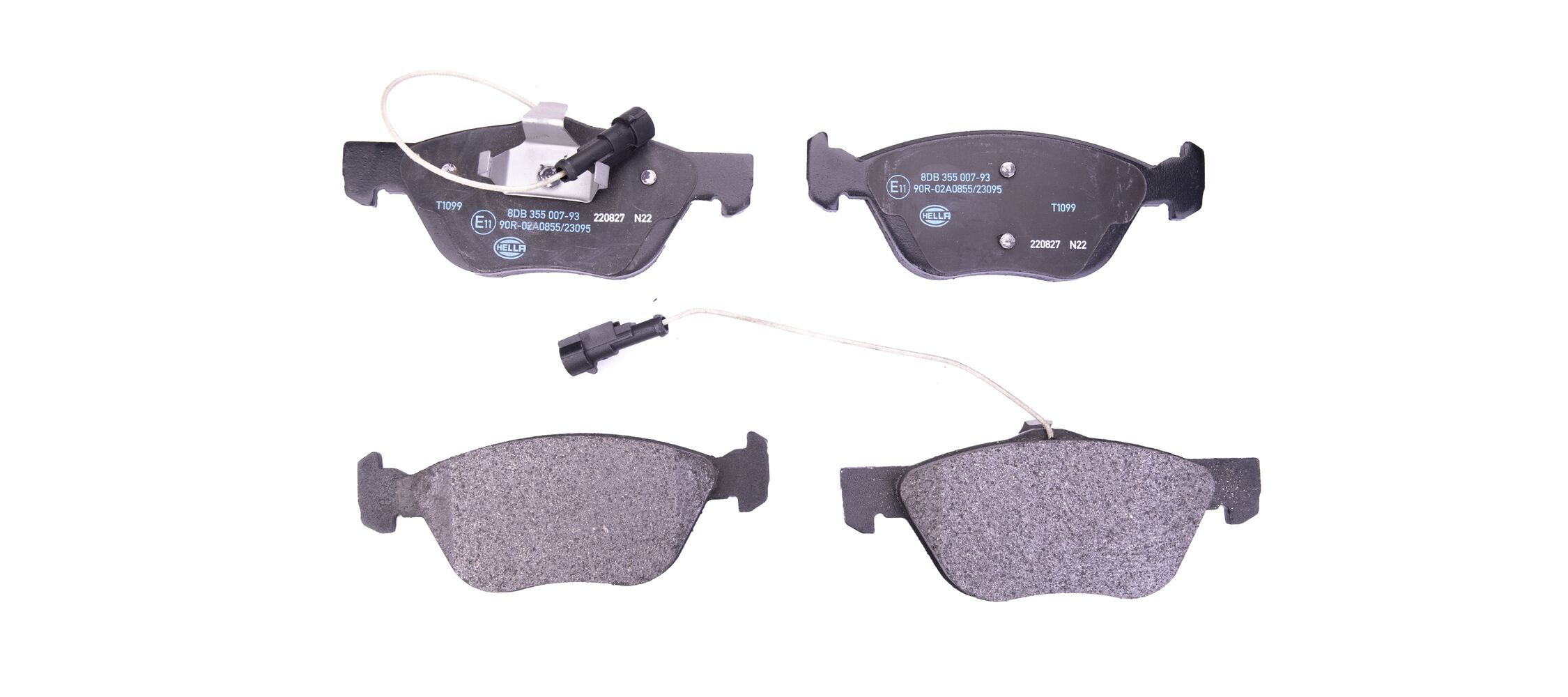 HELLA 8DB 355 007-931 - Bremsbelagsatz, Scheibenbremse
