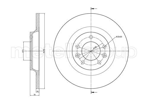 METELLI 23-0795C - Bremsscheibe