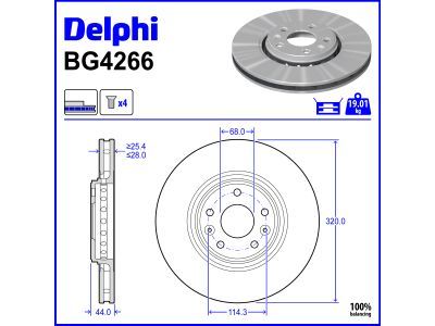 DELPHI BG4266 - Bremsscheibe