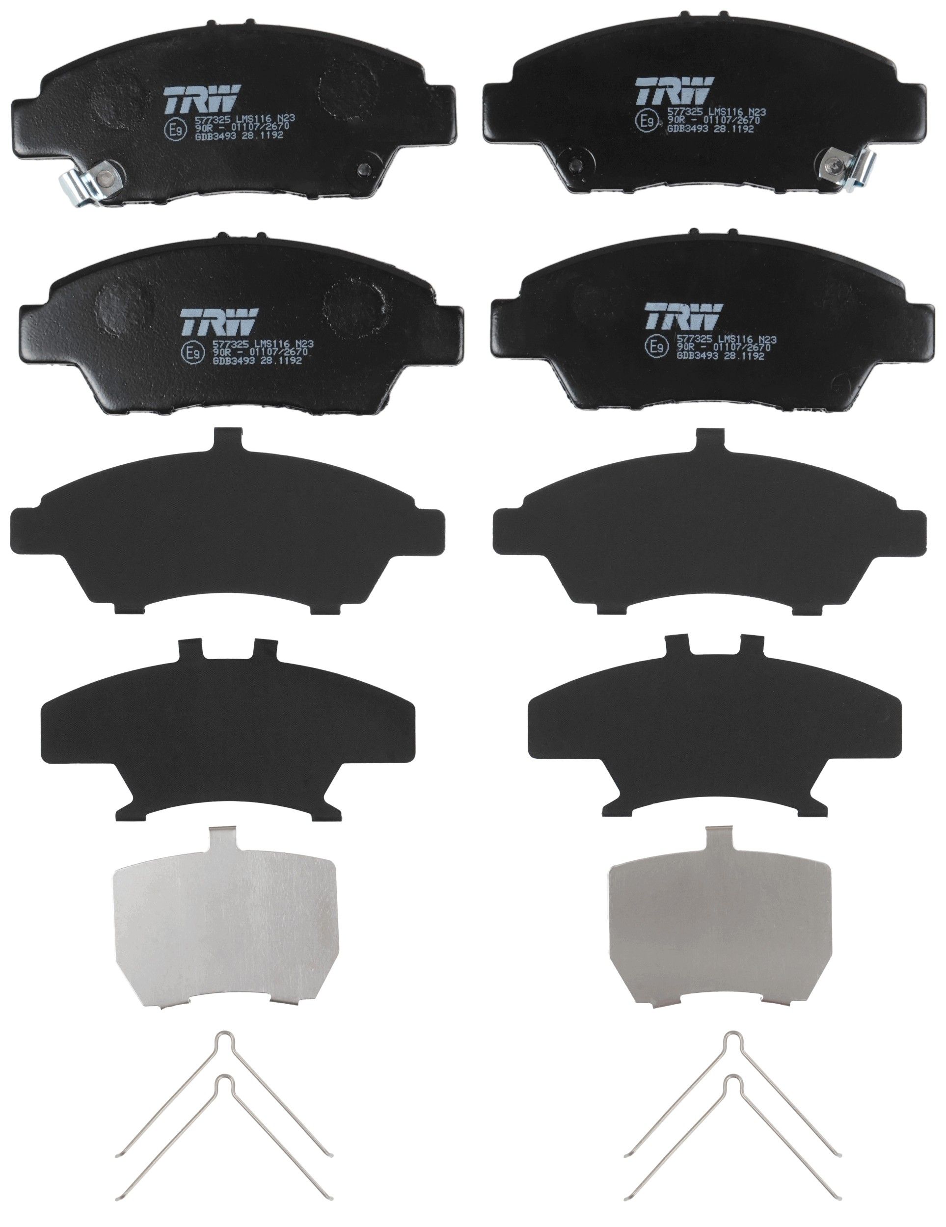 TRW DISC BRAKE PADS - TecDoc 2