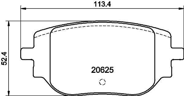 8DB 355 044-341 HELLA fékbetétkészlet, tárcsafék
