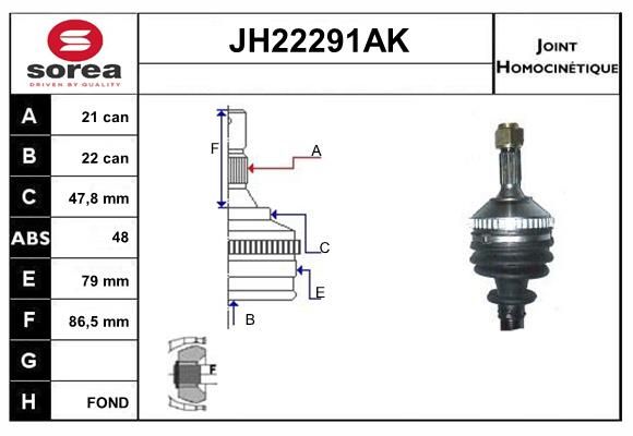 KIT CV JOINT AVEC KR083 - 206