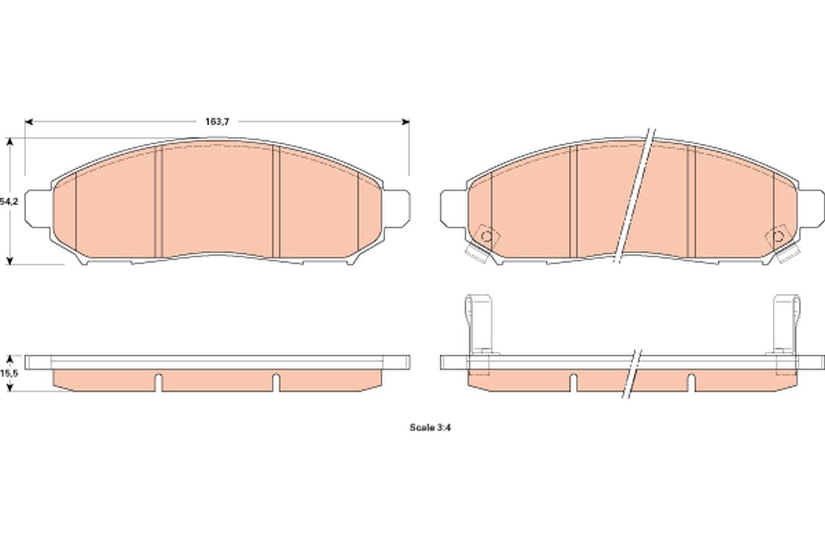 Brake Pad Set, disc brake GDB3520