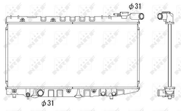 Radiator, engine cooling 526712