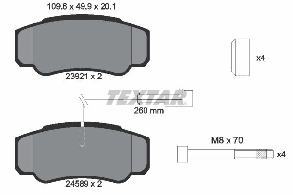 Brake Pad Set, disc brake 2392103