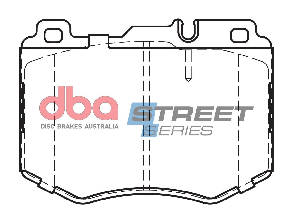 DBA SS STREET SERIES BRAKE PADS [  Mercedes-Benz E250 / C65 AMG / GLC 220 X253 - c253 2015 - On F ](suits wear sensor DBAWS1105 ) - TecDoc Only