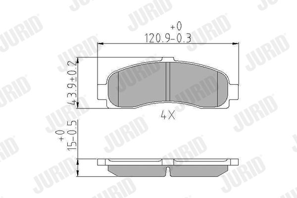 Brake Pad Set, disc brake 572257J