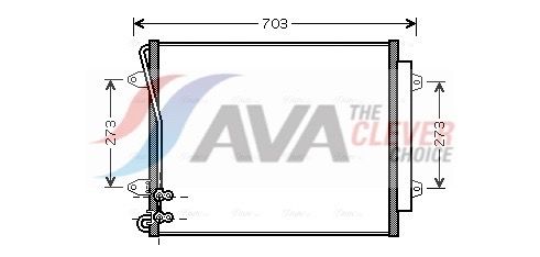 AVA QUALITY COOLING VNA5226D - Kondensator, Klimaanlage ** CLEVER FIT **