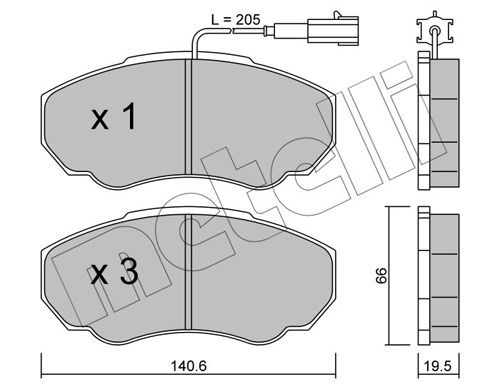 Brake Pad Set, disc brake 22-0325-0