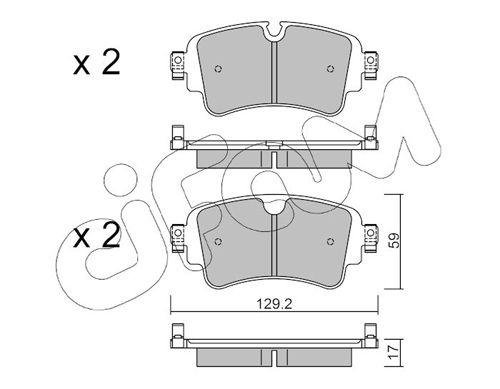 Brake Pad Set, disc brake 822-1129-0