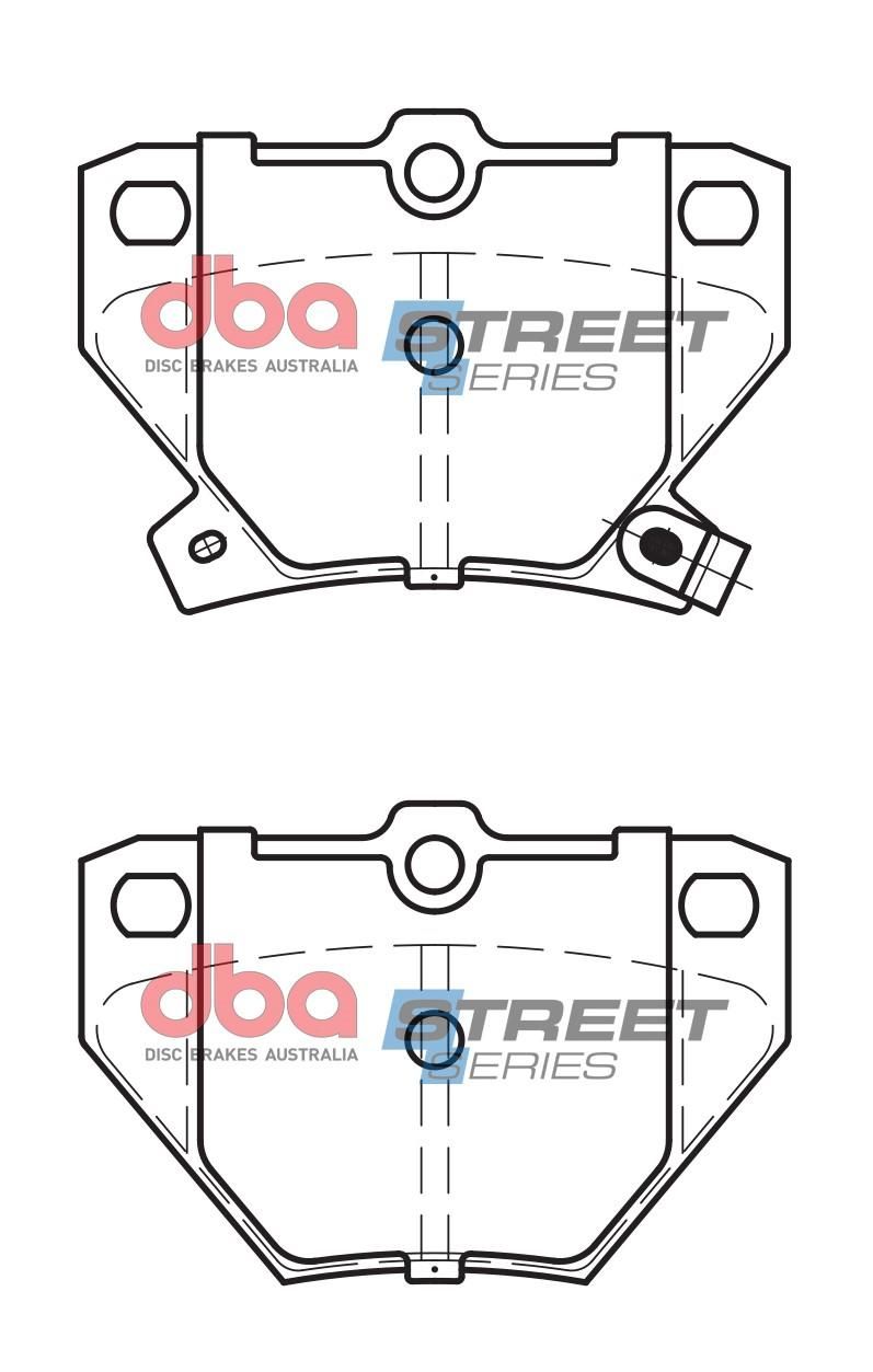 DBA SSEV STREET SERIES BRAKE PADS [ Toyota Prius Hybrid 1997 - 2009 R ] - TecDoc Only