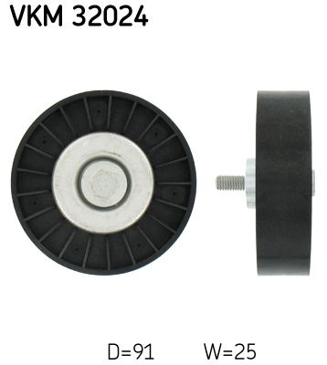 Deflection/Guide Pulley, V-ribbed belt VKM 32024