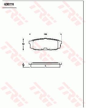 TRW DISC BRAKE PADS - TecDoc Only