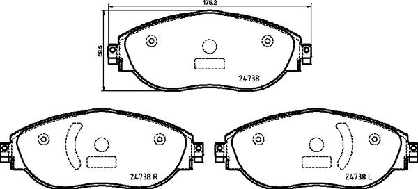 Brake Pad Set, disc brake P 85 166