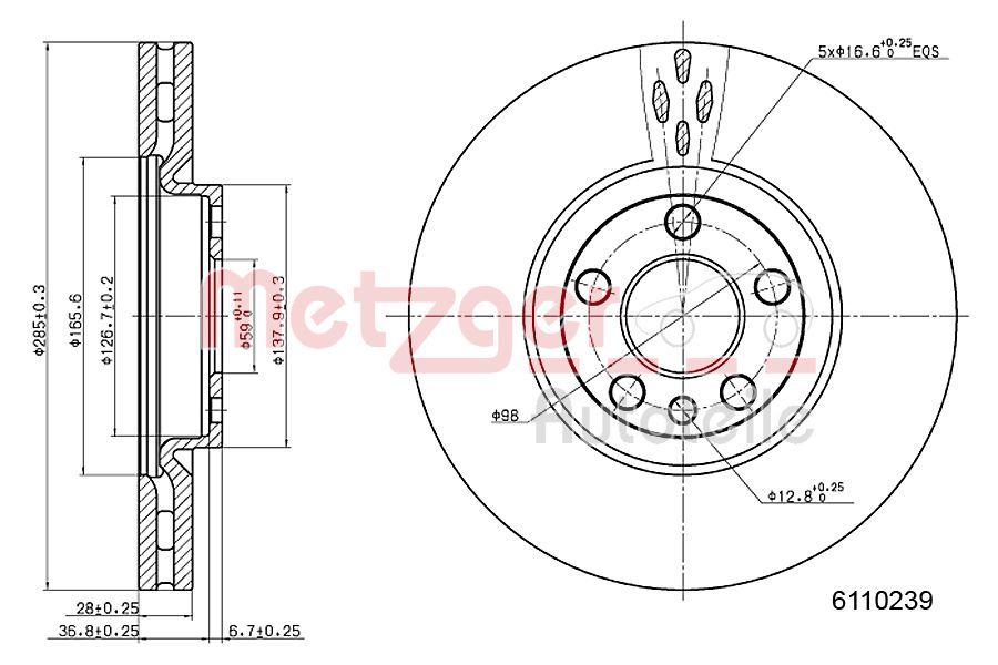 Brake Disc 6110239