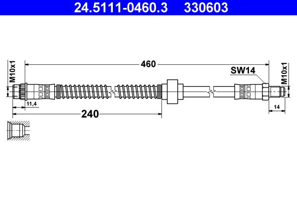 Brake Hose 24.5111-0460.3