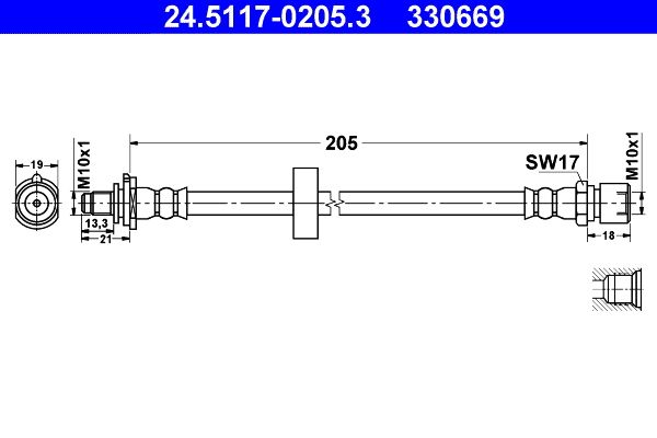 ATE 24.5117-0205.3 - Bremsschlauch