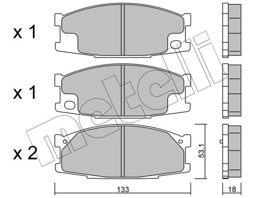 Brake Pad Set, disc brake 22-0909-0