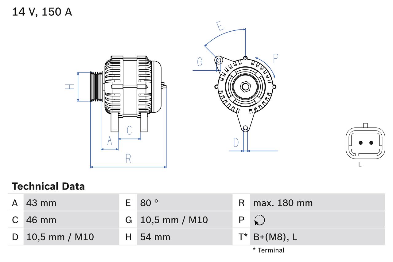 Alternator 0 986 046 240