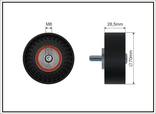 Deflection/Guide Pulley, V-ribbed belt 11-09