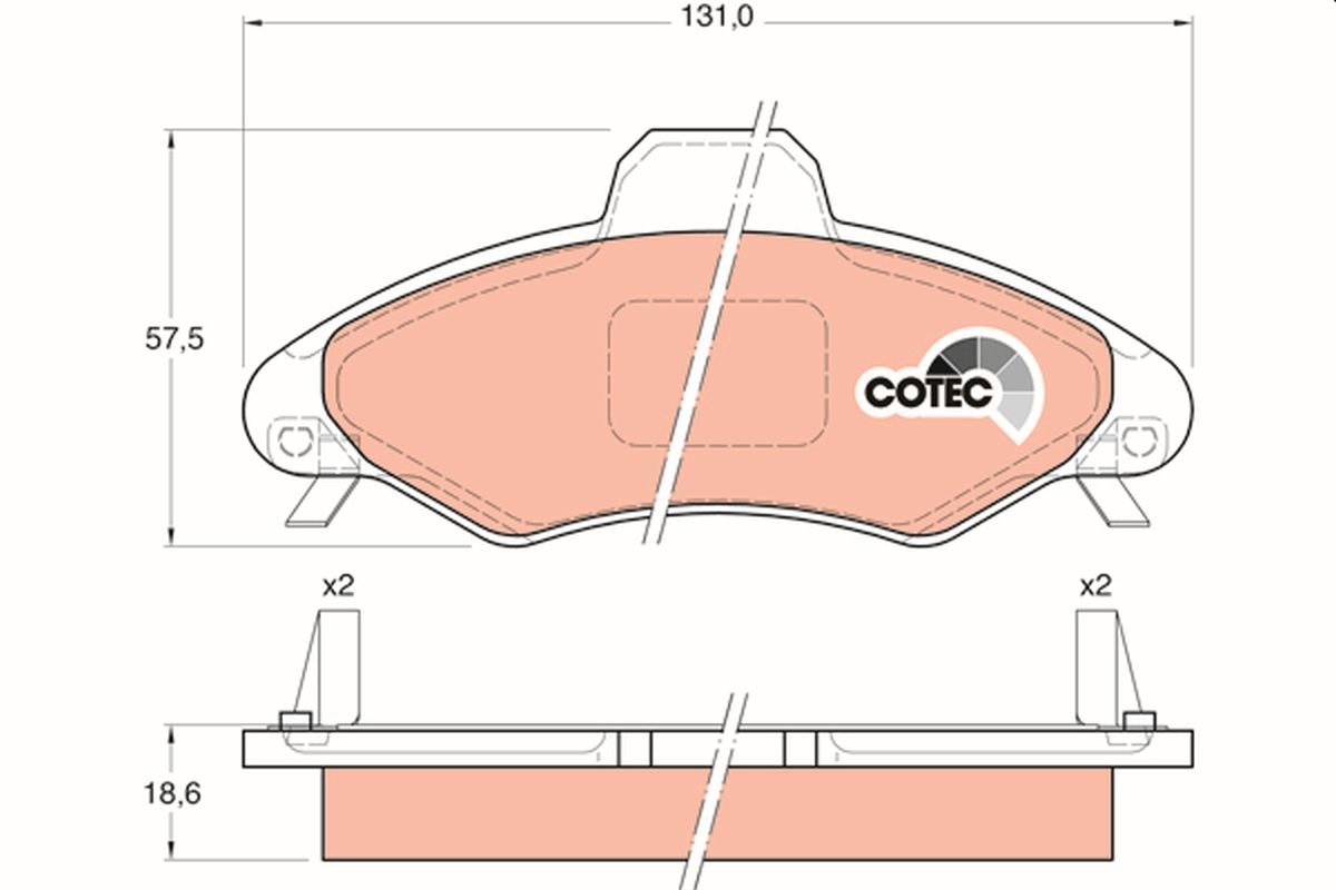 Brake Pad Set, disc brake GDB1349