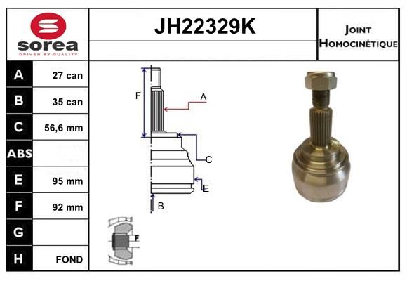 KIT CV JOINT AVEC KR026 - LAGUNA DC