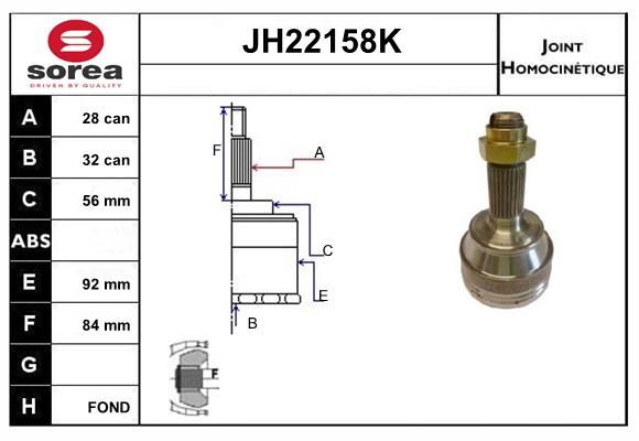 KIT CV JOINT AVEC KR026 - SERIE 800