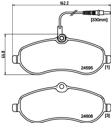 Комплект тормозных колодок, дисковый тормоз 8DB 355 013-411