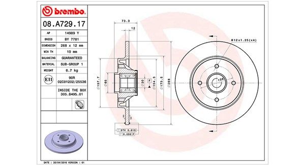 Brake Disc 360406105700