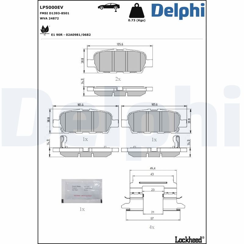 Brake Pad Set, disc brake LP5000EV