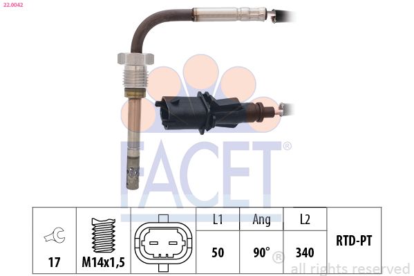 Sensor, exhaust gas temperature 22.0042