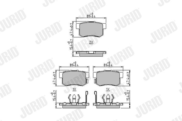 Brake Pad Set, disc brake 572544J