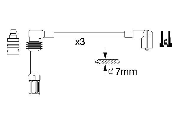 0 356 912 879 BOSCH gyújtókábelkészlet