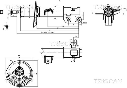 8705 21101 TRISCAN lengéscsillapító